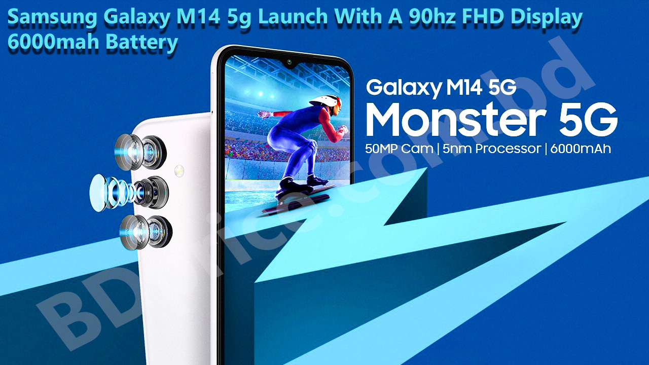 Samsung Galaxy M14 5g Launch With A 90hz FHD Display, 6000mah Battery