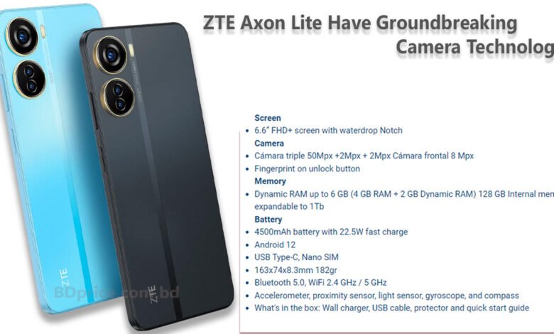 ZTE Axon Lite Have Groundbreaking Camera Technology