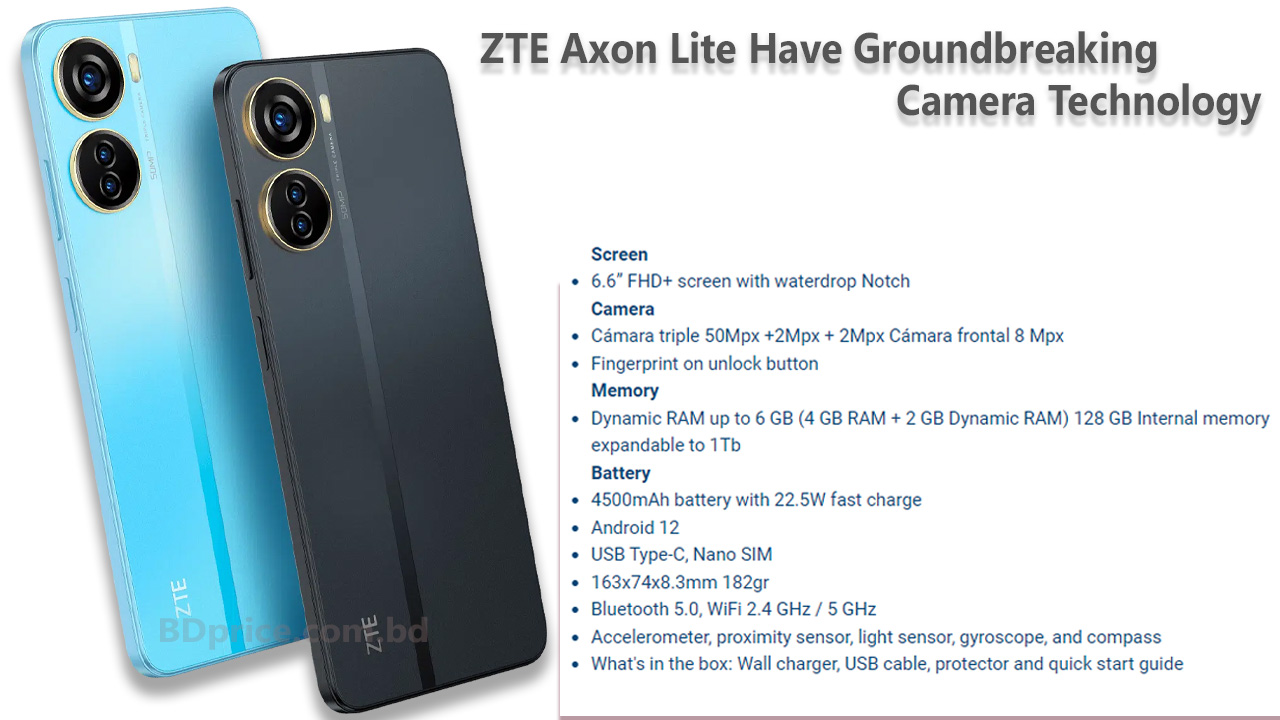 ZTE Axon Lite Have Groundbreaking Camera Technology