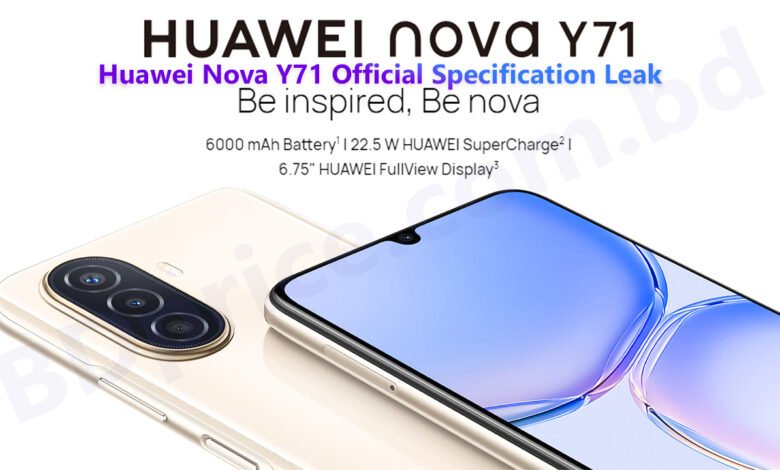 Huawei Nova Y71 Official Specification Leak