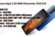 Lava Agni 2 5G With Dimensity 7050 SoC