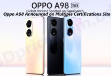 Oppo A98 Announced on Multiple Certifications Site