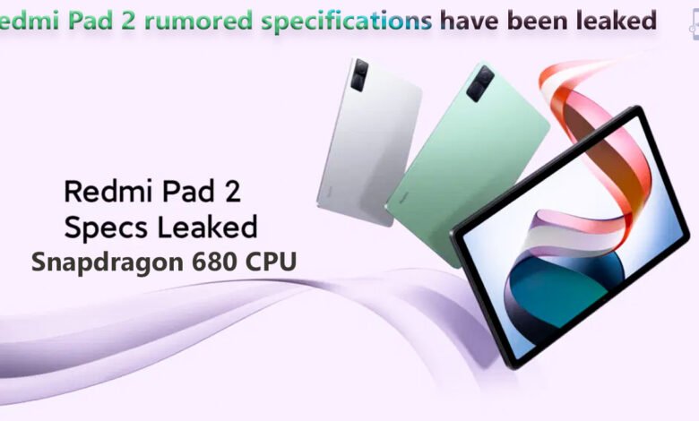 Redmi Pad 2 rumored specifications have been leaked