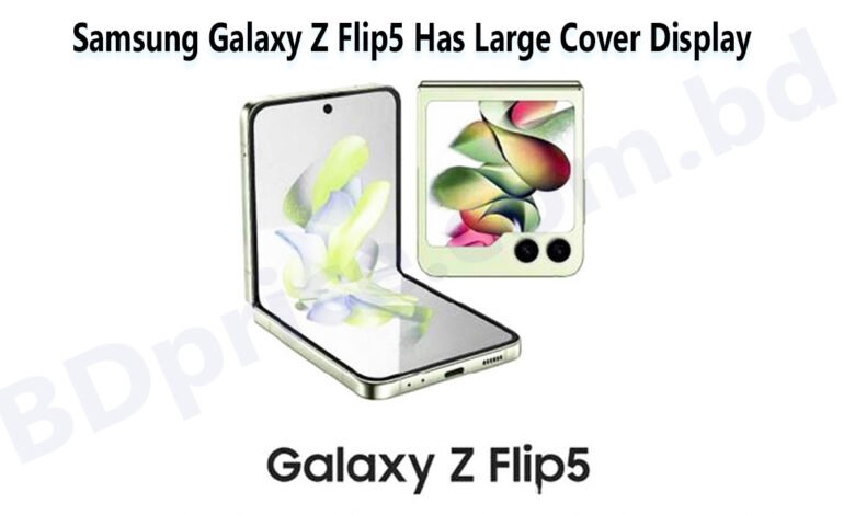 Samsung Galaxy Z Flip5 Has Large Cover Display