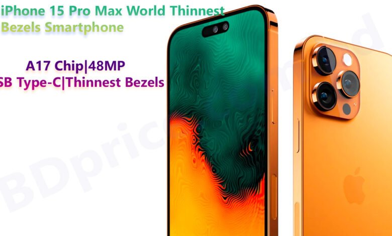 iPhone 15 Pro Max World Thinnest Bezels Smartphone