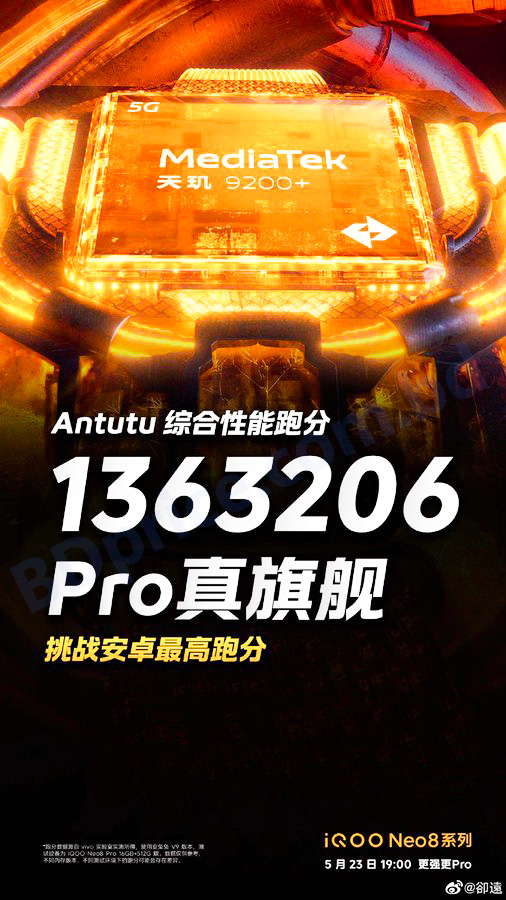 iQOO Neo 8 Pro AnTuTu Score Has Broken The Previous Record