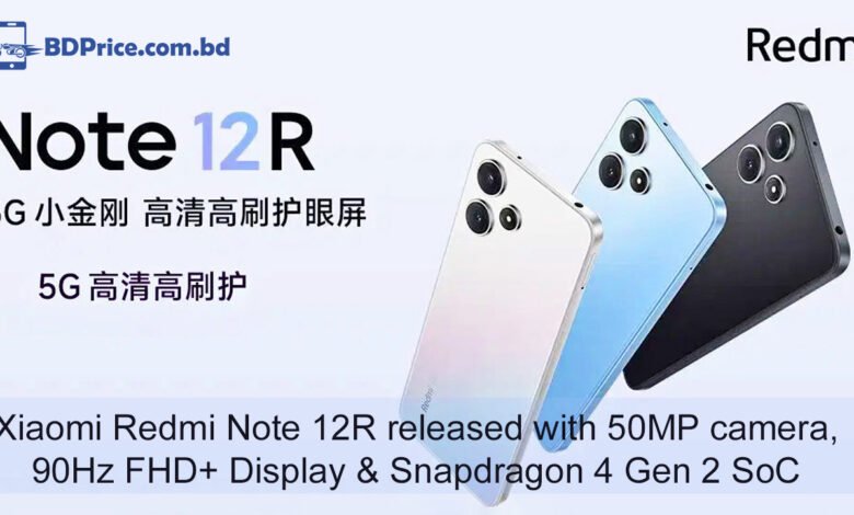 Xiaomi Redmi Note 12R released with 50MP camera, 90Hz FHD+ Display & Snapdragon 4 Gen 2 SoC