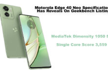 Motorola Edge 40 Neo Specifications Has Reveals On Geekbench Listing