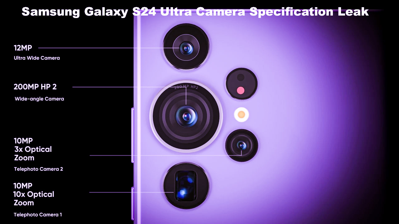 Samsung Galaxy S24 Ultra's camera specs leaked